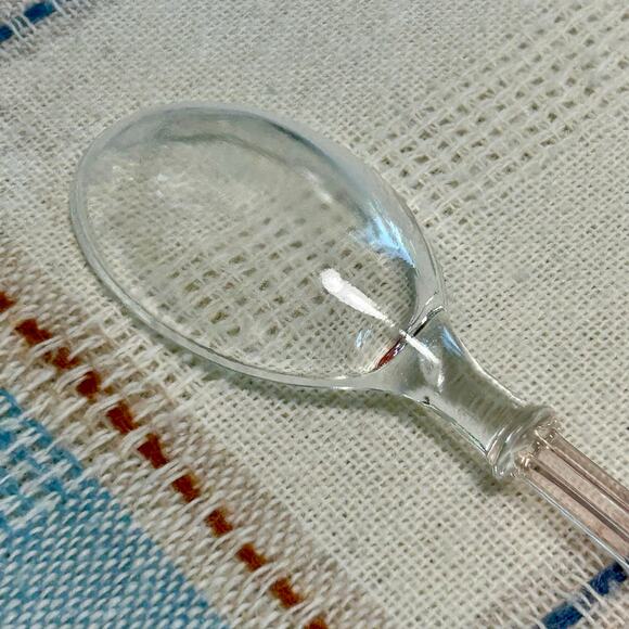 Vintage Glass Spoon with Pink Handle 9” - Picture 5 of 9